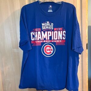 Genuine Merchandise Blue Chicago Cubs World Series Champions Tee